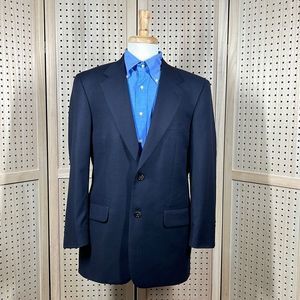 TASSO Elba Blazer Mens 39R Navy Knit Cashmere Wool Blend Two Button Sport Coat